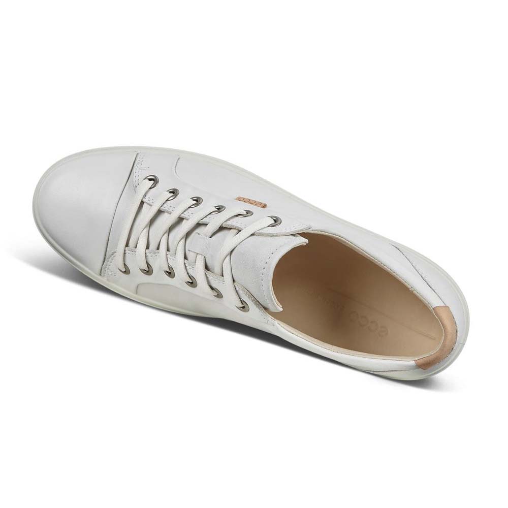 Women's Ecco Soft 7 Wedge Sneakers White | USA 247MQZ